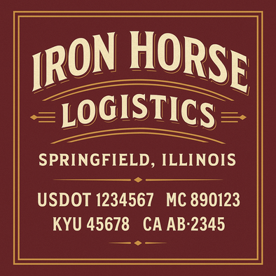 Truck Door Decal Sticker Signs With USDOT, MC, KYU, CA & Others | US DOT Compliant Truck Door Signs For Semi-Trucks, Work Trucks, Hot Shots (Set of 2)