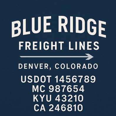 Truck Door Decal Sticker Signs With USDOT, MC, KYU, CA & Others | US DOT Compliant Truck Door Signs For Semi-Trucks, Work Trucks, Hot Shots (Set of 2)