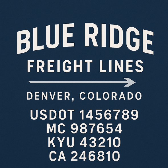 Truck Door Decal Sticker Signs With USDOT, MC, KYU, CA & Others | US DOT Compliant Truck Door Signs For Semi-Trucks, Work Trucks, Hot Shots (Set of 2)