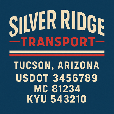 Truck Door Decal Sticker Signs With USDOT, MC, KYU, CA & Others | US DOT Compliant Truck Door Signs For Semi-Trucks, Work Trucks, Hot Shots (Set of 2)