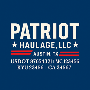 Truck Door Decal Sticker Signs With USDOT, MC, KYU, CA & Others | US DOT Compliant Truck Door Signs For Semi-Trucks, Work Trucks, Hot Shots (Set of 2)