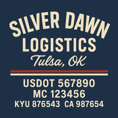 Truck Door Decal Sticker Signs With USDOT, MC, KYU, CA & Others | US DOT Compliant Truck Door Signs For Semi-Trucks, Work Trucks, Hot Shots (Set of 2)