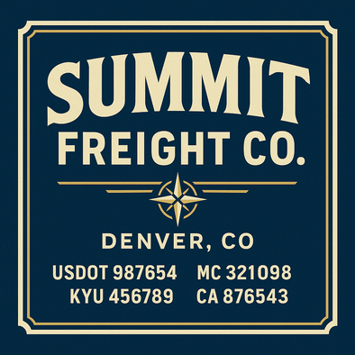 Truck Door Decal Sticker Signs With USDOT, MC, KYU, CA & Others | US DOT Compliant Truck Door Signs For Semi-Trucks, Work Trucks, Hot Shots (Set of 2)