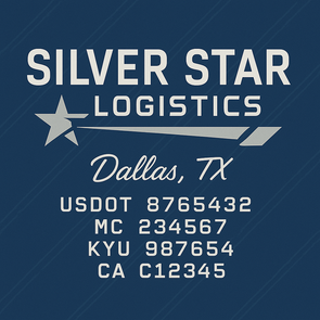 Truck Door Decal Sticker Signs With USDOT, MC, KYU, CA & Others | US DOT Compliant Truck Door Signs For Semi-Trucks, Work Trucks, Hot Shots (Set of 2)