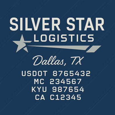 Truck Door Decal Sticker Signs With USDOT, MC, KYU, CA & Others | US DOT Compliant Truck Door Signs For Semi-Trucks, Work Trucks, Hot Shots (Set of 2)