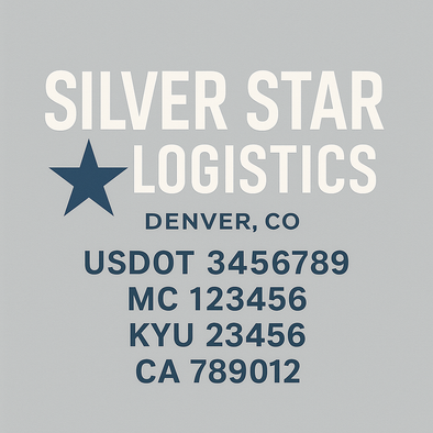 Truck Door Decal Sticker Signs With USDOT, MC, KYU, CA & Others | US DOT Compliant Truck Door Signs For Semi-Trucks, Work Trucks, Hot Shots (Set of 2)
