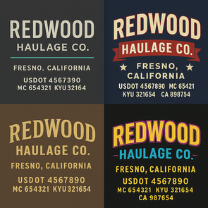 Truck Door Decal Sticker Signs With USDOT, MC, KYU, CA & Others | US DOT Compliant Truck Door Signs For Semi-Trucks, Work Trucks, Hot Shots (Set of 2)
