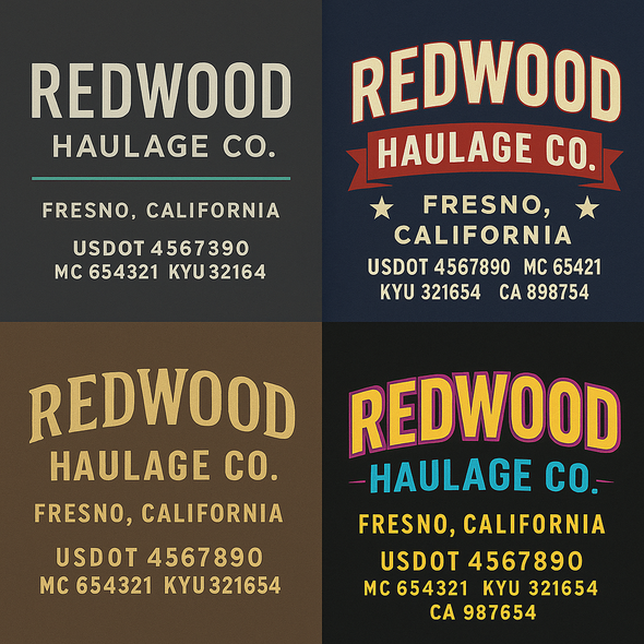 Truck Door Decal Sticker Signs With USDOT, MC, KYU, CA & Others | US DOT Compliant Truck Door Signs For Semi-Trucks, Work Trucks, Hot Shots (Set of 2)