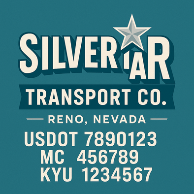 Truck Door Decal Sticker Signs With USDOT, MC, KYU, CA & Others | US DOT Compliant Truck Door Signs For Semi-Trucks, Work Trucks, Hot Shots (Set of 2)