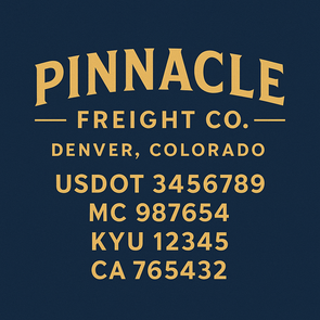 Truck Door Decal Sticker Signs With USDOT, MC, KYU, CA & Others | US DOT Compliant Truck Door Signs For Semi-Trucks, Work Trucks, Hot Shots (Set of 2)