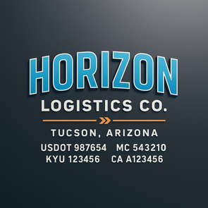 Truck Door Decal Sticker Signs With USDOT, MC, KYU, CA & Others | US DOT Compliant Truck Door Signs For Semi-Trucks, Work Trucks, Hot Shots (Set of 2)