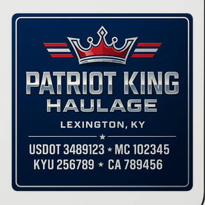 Truck Door Decal Sticker Signs With USDOT, MC, KYU, CA & Others | US DOT Compliant Truck Door Signs For Semi-Trucks, Work Trucks, Hot Shots (Set of 2)