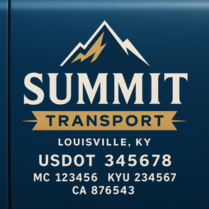 Truck Door Decal Sticker Signs With USDOT, MC, KYU, CA & Others | US DOT Compliant Truck Door Signs For Semi-Trucks, Work Trucks, Hot Shots (Set of 2)
