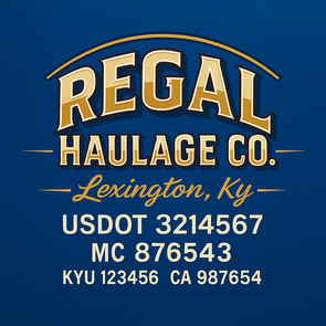 Truck Door Decal Sticker Signs With USDOT, MC, KYU, CA & Others | US DOT Compliant Truck Door Signs For Semi-Trucks, Work Trucks, Hot Shots (Set of 2)