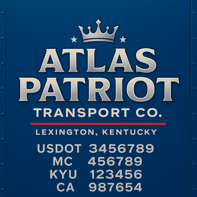 Truck Door Decal Sticker Signs With USDOT, MC, KYU, CA & Others | US DOT Compliant Truck Door Signs For Semi-Trucks, Work Trucks, Hot Shots (Set of 2)