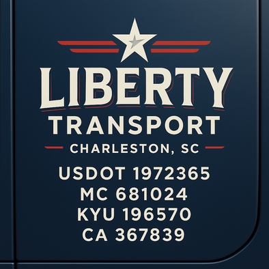 Truck Door Decal Sticker Signs With USDOT, MC, KYU, CA & Others | US DOT Compliant Truck Door Signs For Semi-Trucks, Work Trucks, Hot Shots (Set of 2)