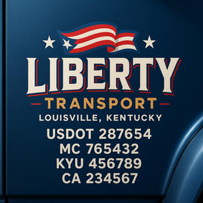 Truck Door Decal Sticker Signs With USDOT, MC, KYU, CA & Others | US DOT Compliant Truck Door Signs For Semi-Trucks, Work Trucks, Hot Shots (Set of 2)