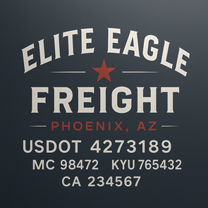Truck Door Decal Sticker Signs With USDOT, MC, KYU, CA & Others | US DOT Compliant Truck Door Signs For Semi-Trucks, Work Trucks, Hot Shots (Set of 2)