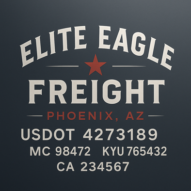 Truck Door Decal Sticker Signs With USDOT, MC, KYU, CA & Others | US DOT Compliant Truck Door Signs For Semi-Trucks, Work Trucks, Hot Shots (Set of 2)