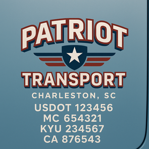 Truck Door Decal Sticker Signs With USDOT, MC, KYU, CA & Others | US DOT Compliant Truck Door Signs For Semi-Trucks, Work Trucks, Hot Shots (Set of 2)