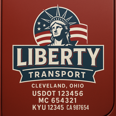 Truck Door Decal Sticker Signs With USDOT, MC, KYU, CA & Others | US DOT Compliant Truck Door Signs For Semi-Trucks, Work Trucks, Hot Shots (Set of 2)