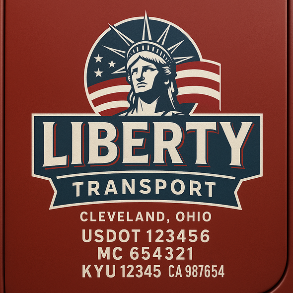 Truck Door Decal Sticker Signs With USDOT, MC, KYU, CA & Others | US DOT Compliant Truck Door Signs For Semi-Trucks, Work Trucks, Hot Shots (Set of 2)