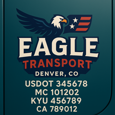 Truck Door Decal Sticker Signs With USDOT, MC, KYU, CA & Others | US DOT Compliant Truck Door Signs For Semi-Trucks, Work Trucks, Hot Shots (Set of 2)