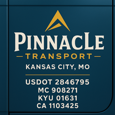 Truck Door Decal Sticker Signs With USDOT, MC, KYU, CA & Others | US DOT Compliant Truck Door Signs For Semi-Trucks, Work Trucks, Hot Shots (Set of 2)