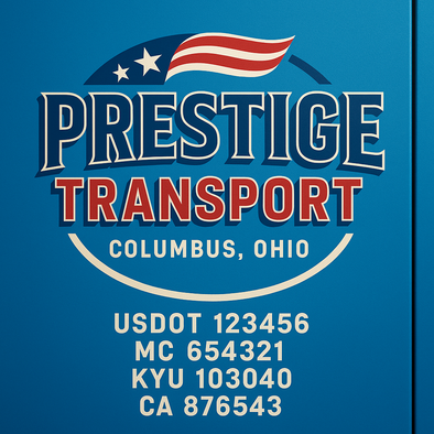 Truck Door Decal Sticker Signs With USDOT, MC, KYU, CA & Others | US DOT Compliant Truck Door Signs For Semi-Trucks, Work Trucks, Hot Shots (Set of 2)