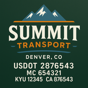 Truck Door Decal Sticker Signs With USDOT, MC, KYU, CA & Others | US DOT Compliant Truck Door Signs For Semi-Trucks, Work Trucks, Hot Shots (Set of 2)