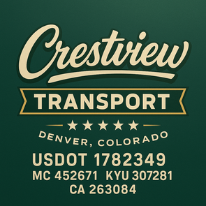 Truck Door Decal Sticker Signs With USDOT, MC, KYU, CA & Others | US DOT Compliant Truck Door Signs For Semi-Trucks, Work Trucks, Hot Shots (Set of 2)