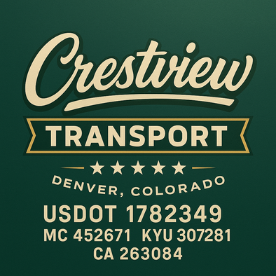 Truck Door Decal Sticker Signs With USDOT, MC, KYU, CA & Others | US DOT Compliant Truck Door Signs For Semi-Trucks, Work Trucks, Hot Shots (Set of 2)