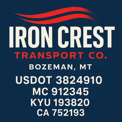 Truck Door Decal Sticker Signs With USDOT, MC, KYU, CA & Others | US DOT Compliant Truck Door Signs For Semi-Trucks, Work Trucks, Hot Shots (Set of 2)