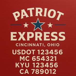 Truck Door Decal Sticker Signs With USDOT, MC, KYU, CA & Others | US DOT Compliant Truck Door Signs For Semi-Trucks, Work Trucks, Hot Shots (Set of 2)