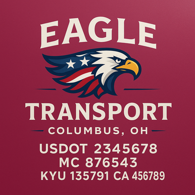Truck Door Decal Sticker Signs With USDOT, MC, KYU, CA & Others | US DOT Compliant Truck Door Signs For Semi-Trucks, Work Trucks, Hot Shots (Set of 2)