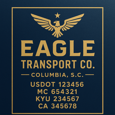 Truck Door Decal Sticker Signs With USDOT, MC, KYU, CA & Others | US DOT Compliant Truck Door Signs For Semi-Trucks, Work Trucks, Hot Shots (Set of 2)