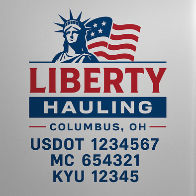 Truck Door Decal Sticker Signs With USDOT, MC, KYU, CA & Others | US DOT Compliant Truck Door Signs For Semi-Trucks, Work Trucks, Hot Shots (Set of 2)