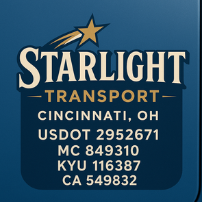 Truck Door Decal Sticker Signs With USDOT, MC, KYU, CA & Others | US DOT Compliant Truck Door Signs For Semi-Trucks, Work Trucks, Hot Shots (Set of 2)