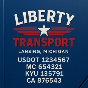 Truck Door Decal Sticker Signs With USDOT, MC, KYU, CA & Others | US DOT Compliant Truck Door Signs For Semi-Trucks, Work Trucks, Hot Shots (Set of 2)