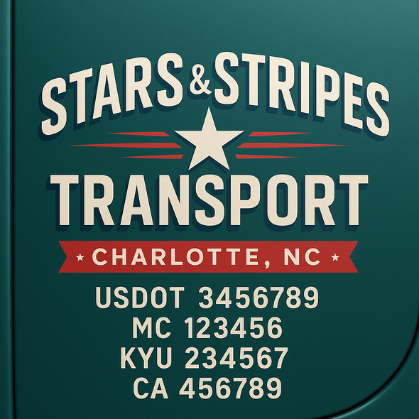 Truck Door Decal Sticker Signs With USDOT, MC, KYU, CA & Others | US DOT Compliant Truck Door Signs For Semi-Trucks, Work Trucks, Hot Shots (Set of 2)