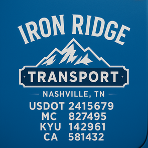 Truck Door Decal Sticker Signs With USDOT, MC, KYU, CA & Others | US DOT Compliant Truck Door Signs For Semi-Trucks, Work Trucks, Hot Shots (Set of 2)