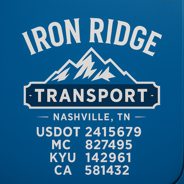 Truck Door Decal Sticker Signs With USDOT, MC, KYU, CA & Others | US DOT Compliant Truck Door Signs For Semi-Trucks, Work Trucks, Hot Shots (Set of 2)