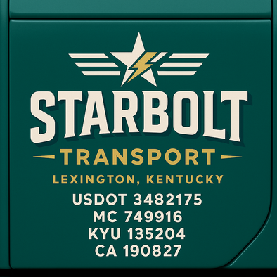 Truck Door Decal Sticker Signs With USDOT, MC, KYU, CA & Others | US DOT Compliant Truck Door Signs For Semi-Trucks, Work Trucks, Hot Shots (Set of 2)