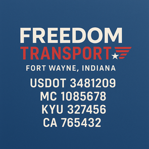Truck Door Decal Sticker Signs With USDOT, MC, KYU, CA & Others | US DOT Compliant Truck Door Signs For Semi-Trucks, Work Trucks, Hot Shots (Set of 2)