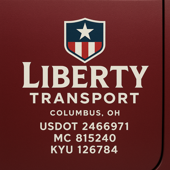 Truck Door Decal Sticker Signs With USDOT, MC, KYU, CA & Others | US DOT Compliant Truck Door Signs For Semi-Trucks, Work Trucks, Hot Shots (Set of 2)