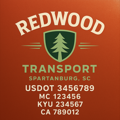 Truck Door Decal Sticker Signs With USDOT, MC, KYU, CA & Others | US DOT Compliant Truck Door Signs For Semi-Trucks, Work Trucks, Hot Shots (Set of 2)