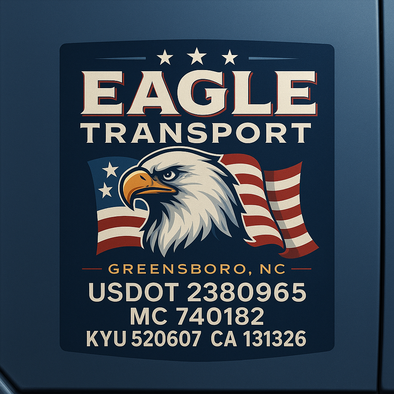 Truck Door Decal Sticker Signs With USDOT, MC, KYU, CA & Others | US DOT Compliant Truck Door Signs For Semi-Trucks, Work Trucks, Hot Shots (Set of 2)