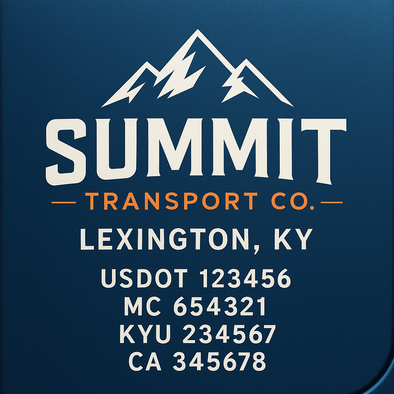 Truck Door Decal Sticker Signs With USDOT, MC, KYU, CA & Others | US DOT Compliant Truck Door Signs For Semi-Trucks, Work Trucks, Hot Shots (Set of 2)