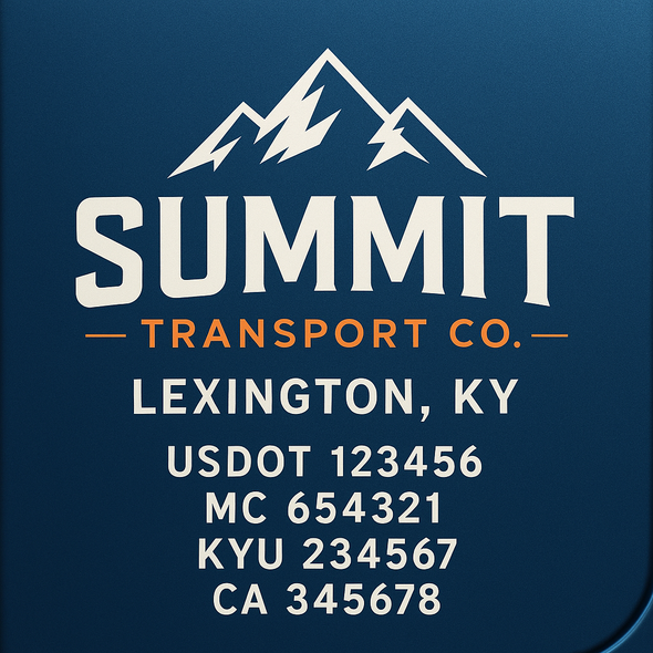 Truck Door Decal Sticker Signs With USDOT, MC, KYU, CA & Others | US DOT Compliant Truck Door Signs For Semi-Trucks, Work Trucks, Hot Shots (Set of 2)