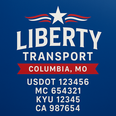 Truck Door Decal Sticker Signs With USDOT, MC, KYU, CA & Others | US DOT Compliant Truck Door Signs For Semi-Trucks, Work Trucks, Hot Shots (Set of 2)